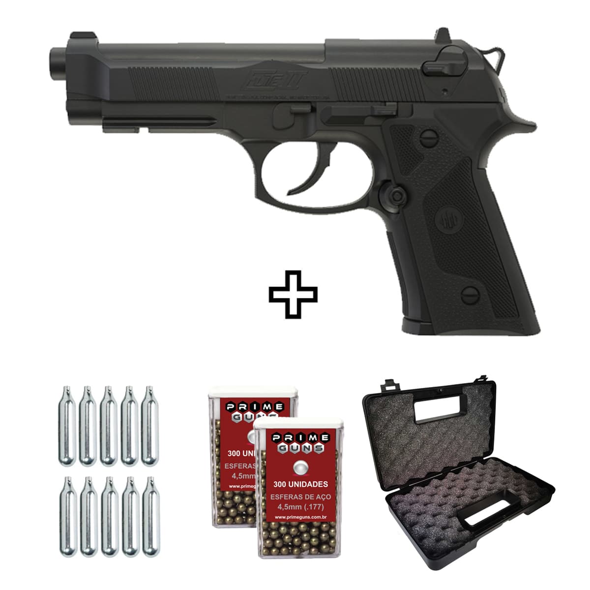 Pistola Airgun Beretta Elite Ii Co Mm Umarex Kit Prime Guns