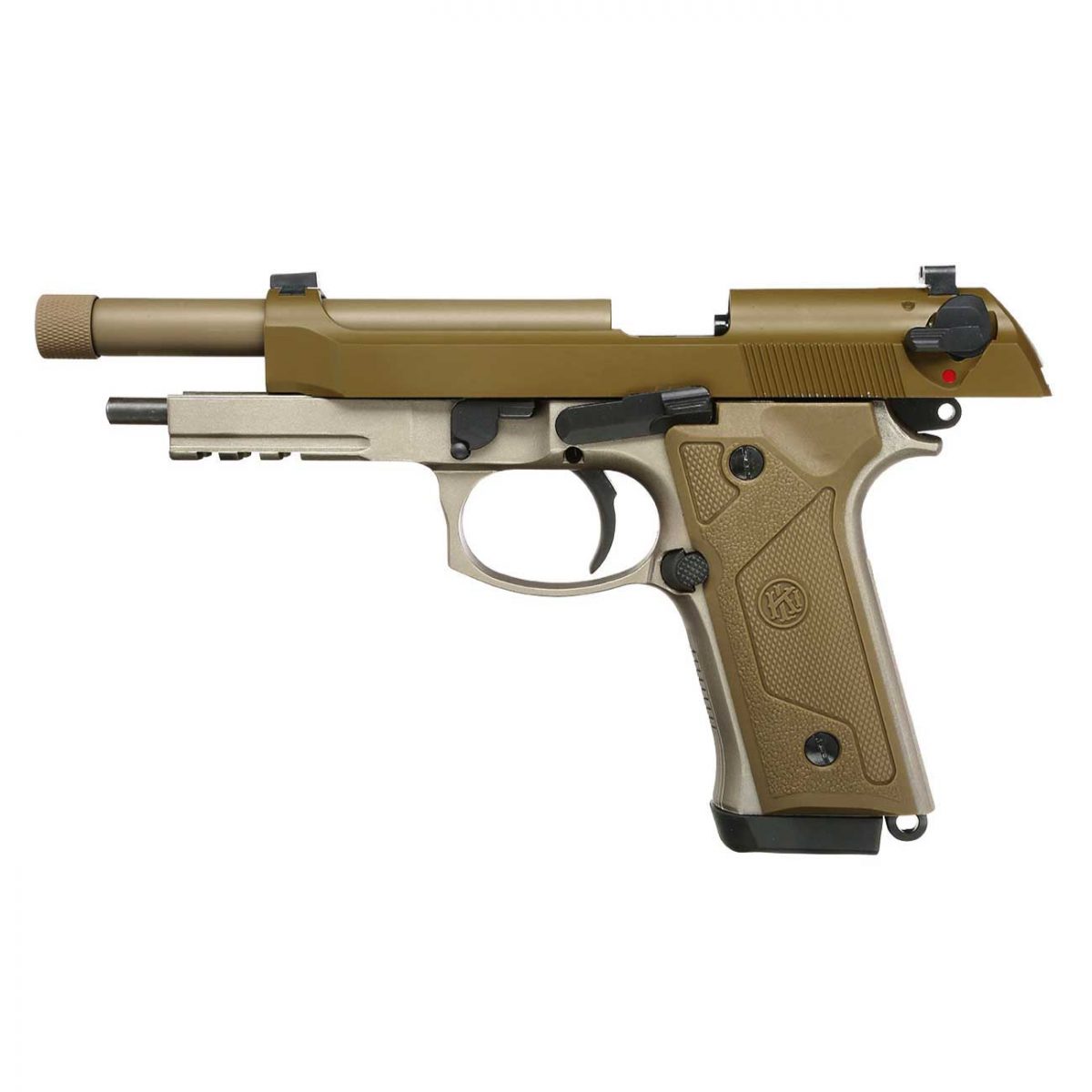 Pistola Airgun Kl A Tn Qgk Silenciador Blowback Metal Prime Guns