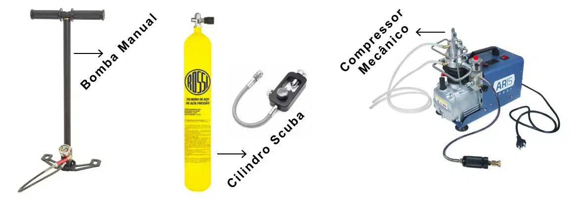 equipamentos para encher cilindro de carabina pcp