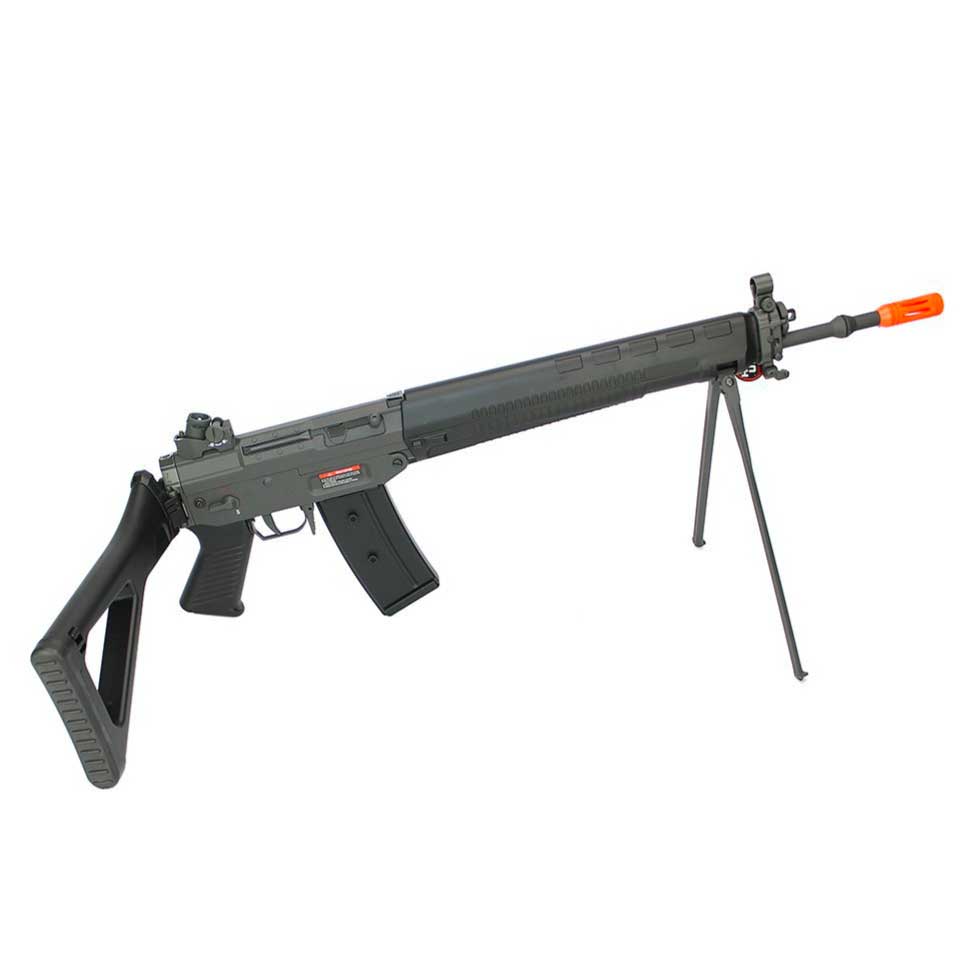 Rifle Sniper Sig-080 SG 550 JG Works AEG 6mm com Bipé | Prime Guns